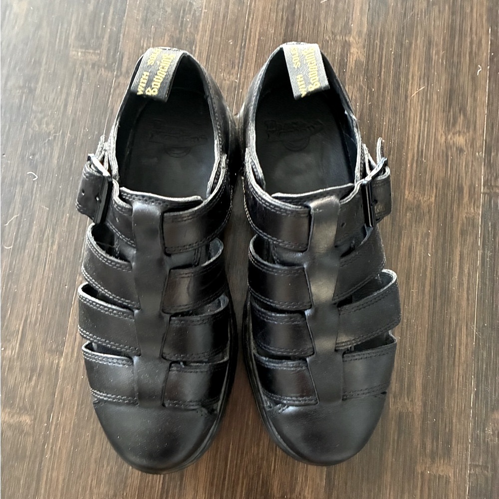 Dr. Martens Black Leather Sandals
